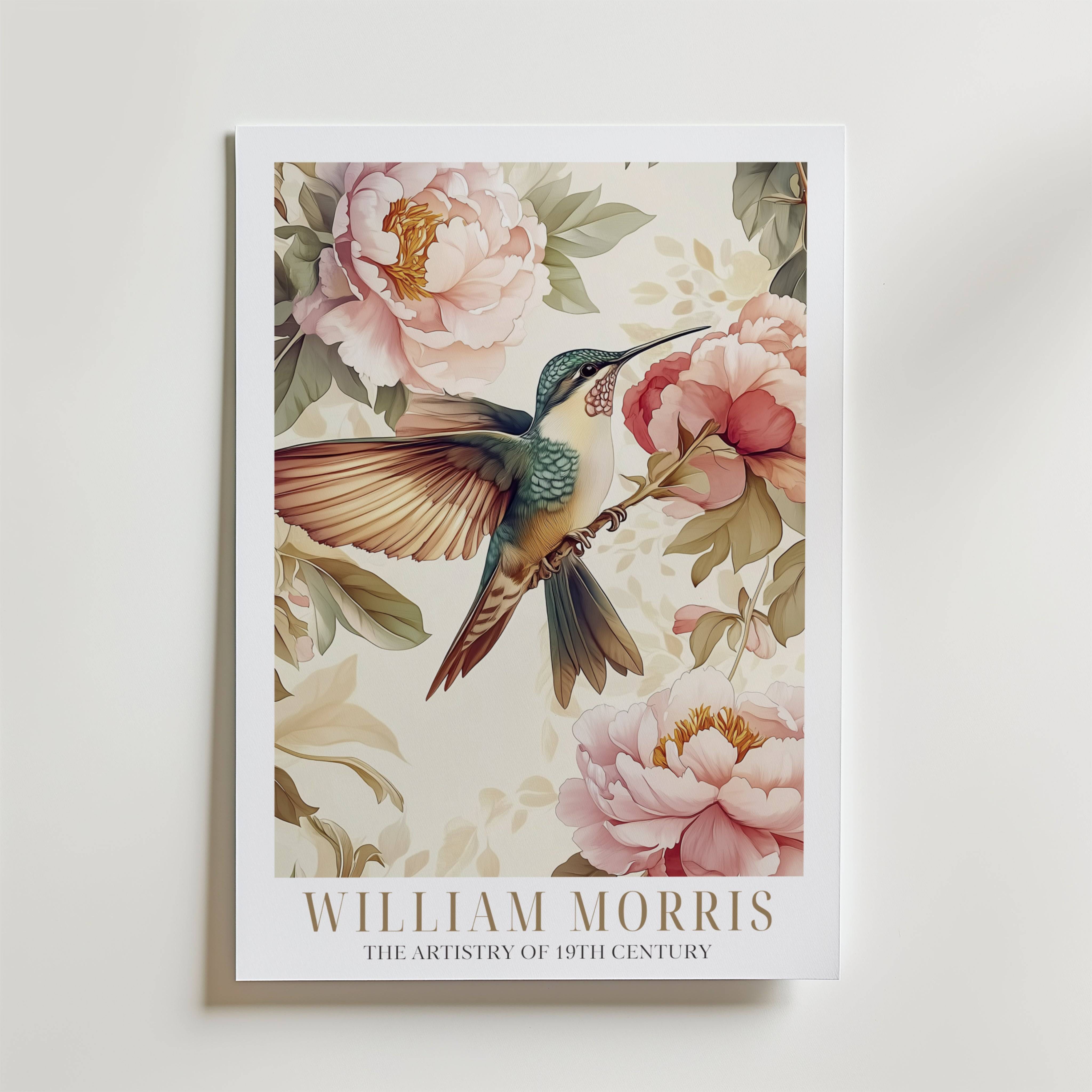 The Hummingbird Garden William Morris Poster - Fine Art Poster 100x140 cm