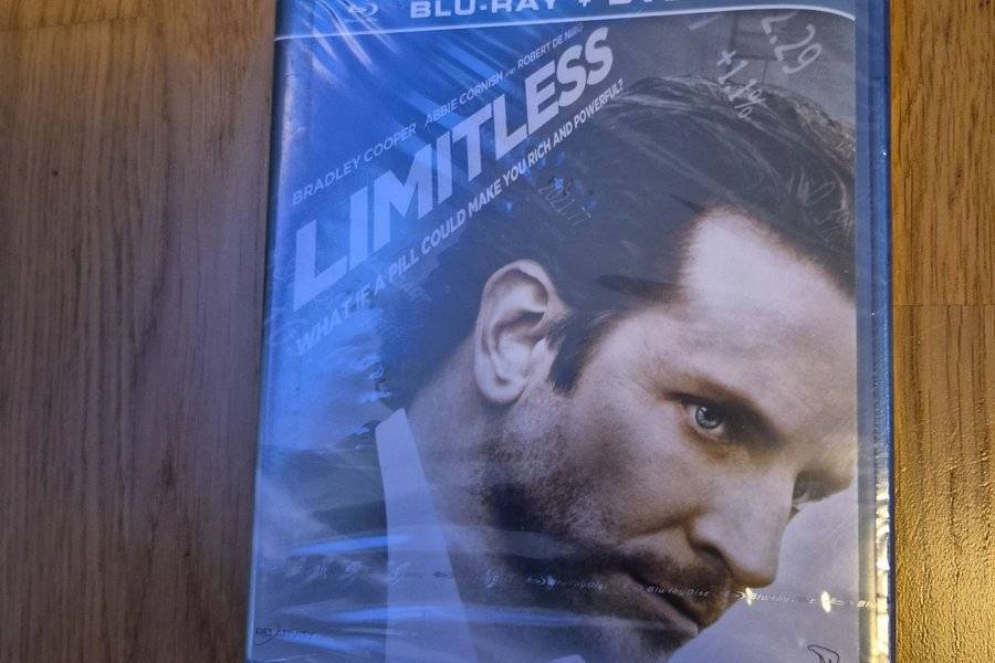 LIMITLESS Blu-ray + DVD Inplastad Bradley Cooper Thriller Sci-Fi Film