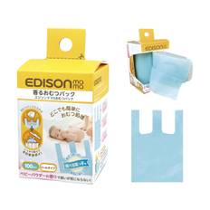 EDISONmama Scented Diaper Diaper Pail Diaper Disposal Roll Holds 4 Newborn Baby Powder with Handle Pack, 100-Count, & Refill, Bag, Type, Diapers,