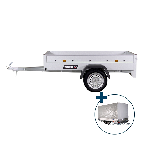 Variant 205 S1 ladtrailer - 500 kg | Inkl. høj presenning og montering