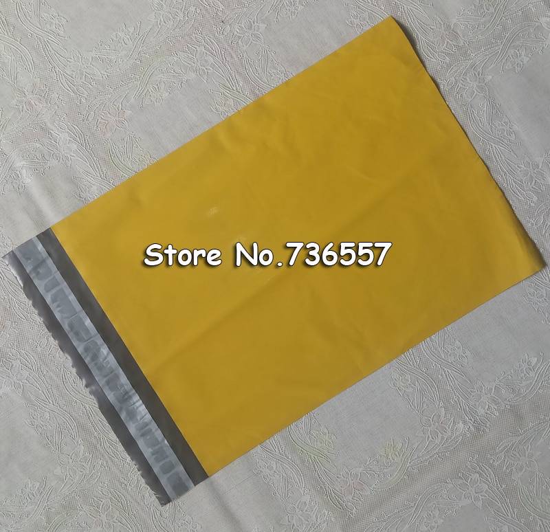 Tjocka gula 15*20cm plastpåsar inga vadderade kuvert poly postförsändelser plastpåsar kuvert 100 st/lot
