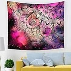 Natur Mandala Gobeläng Boho Abstrakt Väggdekor Multiblomma Mikrofiber Land Rumsdekor - B 200 x H 150 cm (78,74 x H 69 tum)