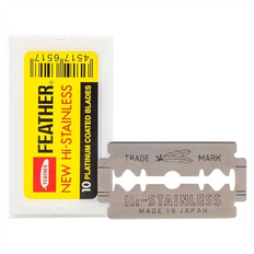 Feather Hi Stainless Double Edge Razor Blades 10-pack