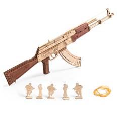 ROKR 3D Holz Puzzle Modell AK-3D Holzpuzzle Erwachsene-Bausätze Gummiband Spielzeug-Modellbausätze Heimdekoration Geschenkidee für Männer(LQ901)