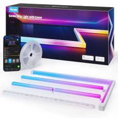 Govee RGBIC LED Strip mit Profil, 5M Glide LED Streifen Kompatibel mit Alexa & Google Assistant, 64 Szenenmodi, APP-Steuerung, Schiene mit Leisten für Schlafzimmer, Sockelleisten, Kabinett