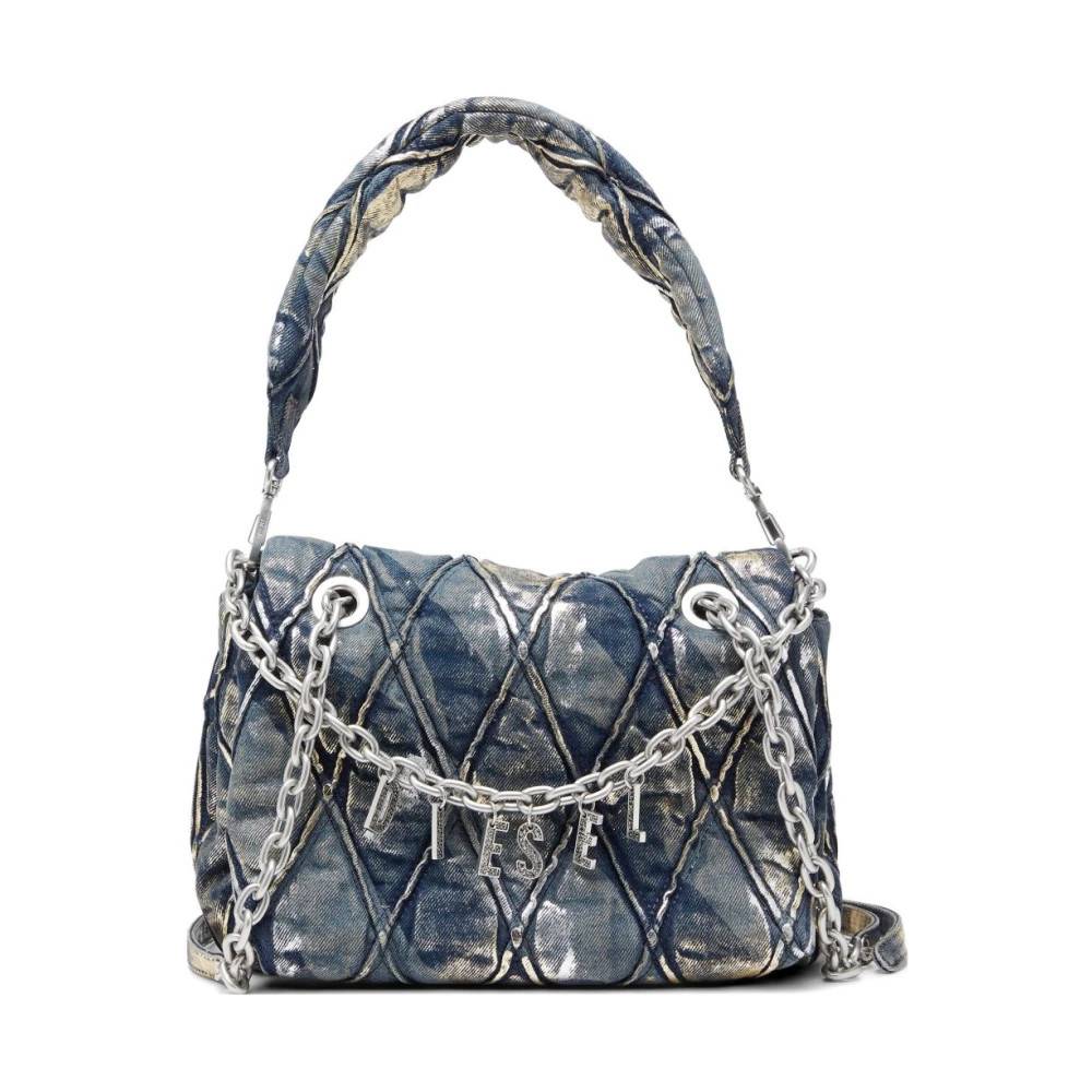 Diesel Charm-D Skuldertaske - Tasker - Dame - Blå - ONE SIZE - Uld