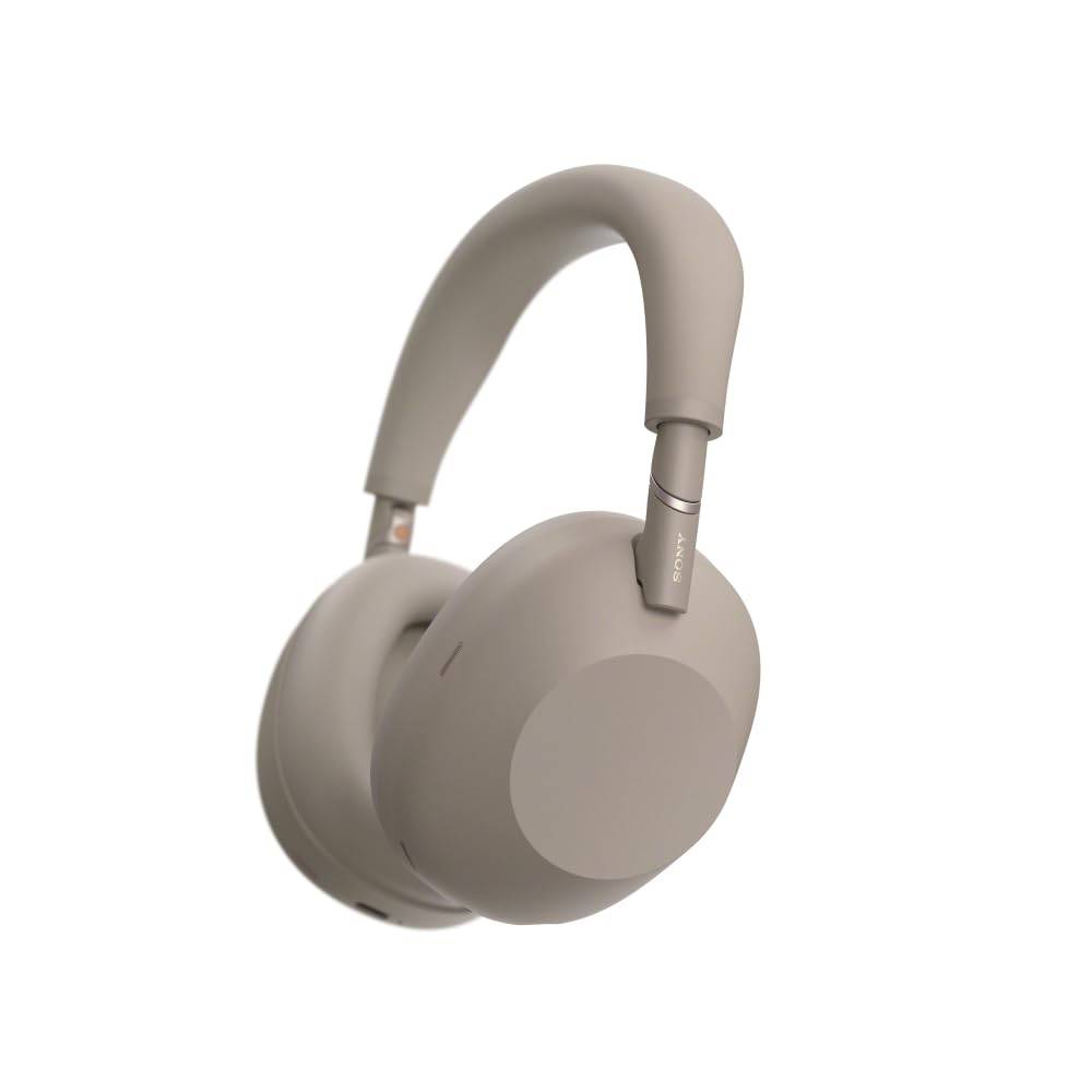 Sony WH-1000XM6 Sandsten Trådlösa hörlurar toppklassig brusreducering Bluetooth lång batteritid vikbar omgivande ljudläge.