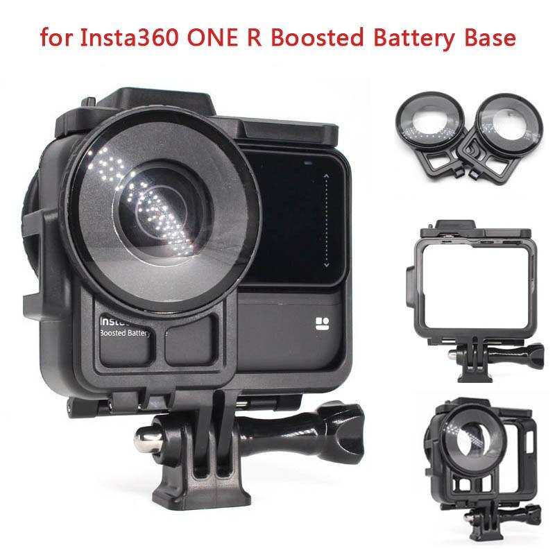 Insta 360 one r boosted battery base mount bracket cage case /lens guard for insta 360 one r camera accessories - Monteringsfäste