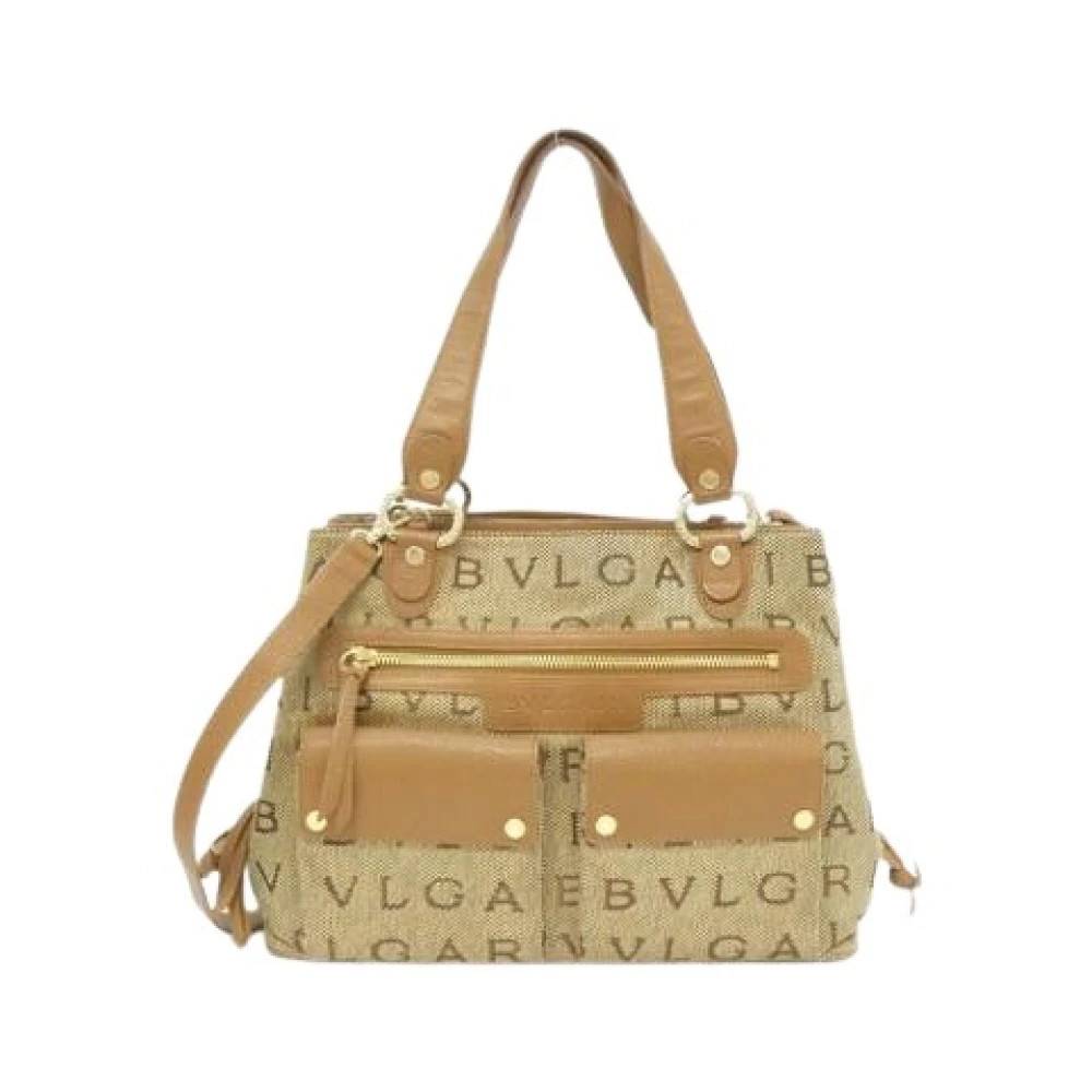 Bvlgari Vintage - Pre-owned Canvas Shoulder Bag Vintage - Dam - ONE Size -
