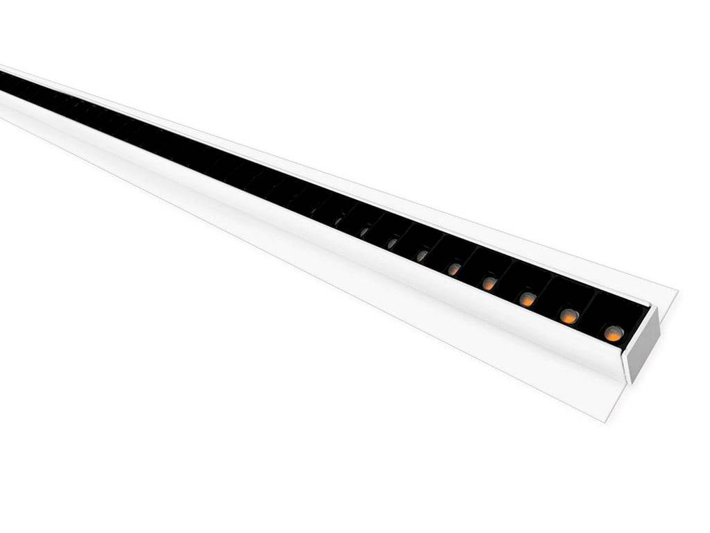 HiluX - Troldtekt LED-skinne UGR<16 - 120 cm - 36W - 4000K - CRI90 - 25 mm plade - Hvid/Sort.