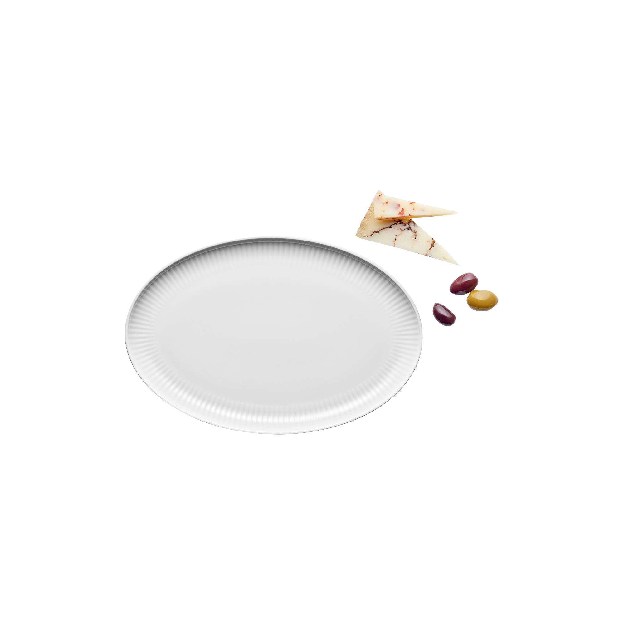 Legio Nova Oval Coupe Serveringsfad 32 Cm, White.