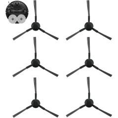 Dreame sidebørster 6-pak – silikone til X30 Ultra, L20 Ultra, L40 Ultra AE, L10s Pro Ultra Heat m.fl..