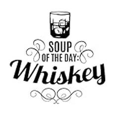 Bokstavsdekal whisky pub citat ord bar alkohol dricka 36 x 37,4 cm faller inte av svart