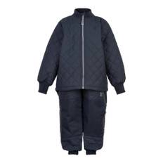 Mikk-Line, Børn, Herre, Blå, 128 CM, Uld, Quiltet Termosæt med Fleece - Blue Nights