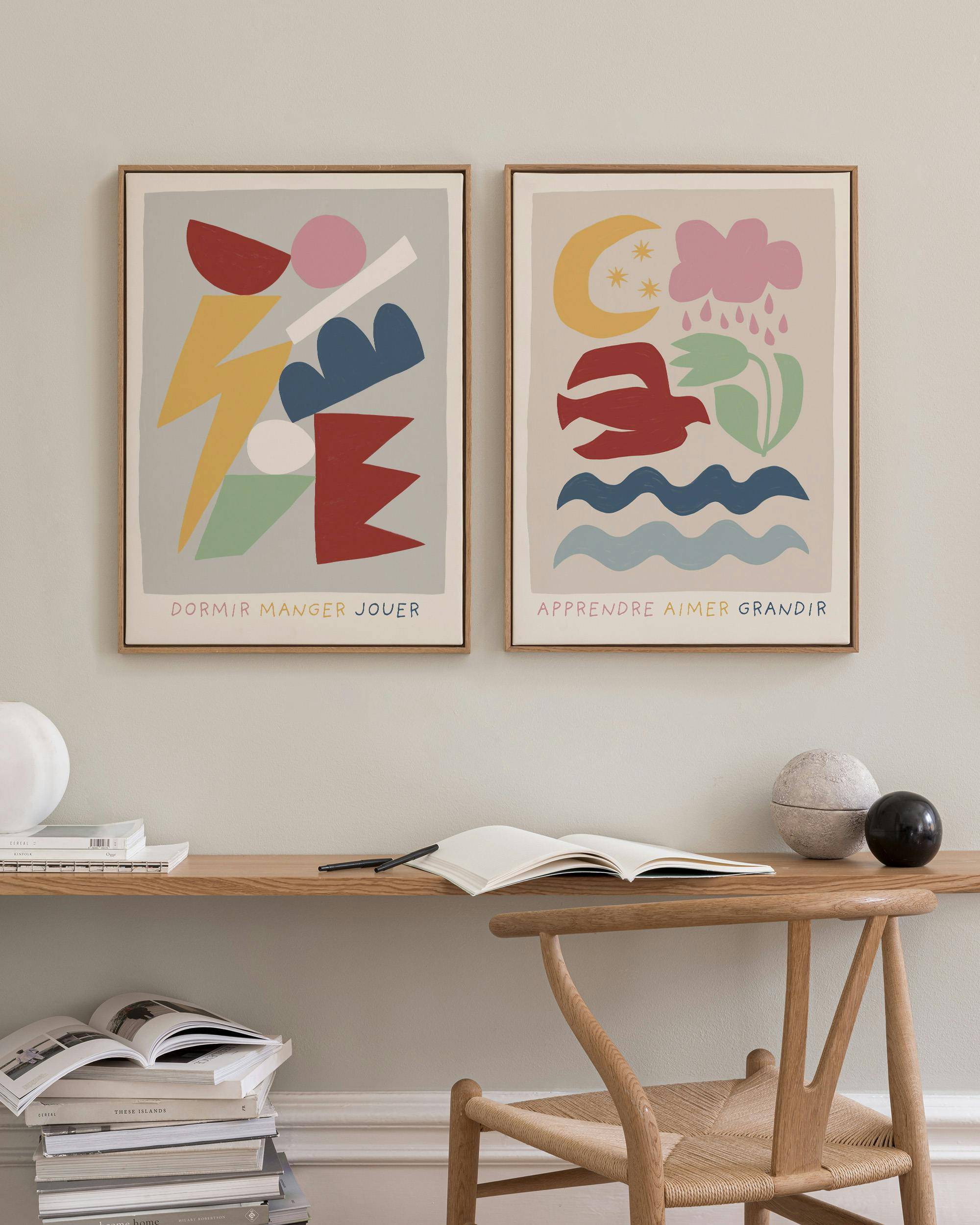 Learn Love Grow Canvas Duo (50x70 cm)