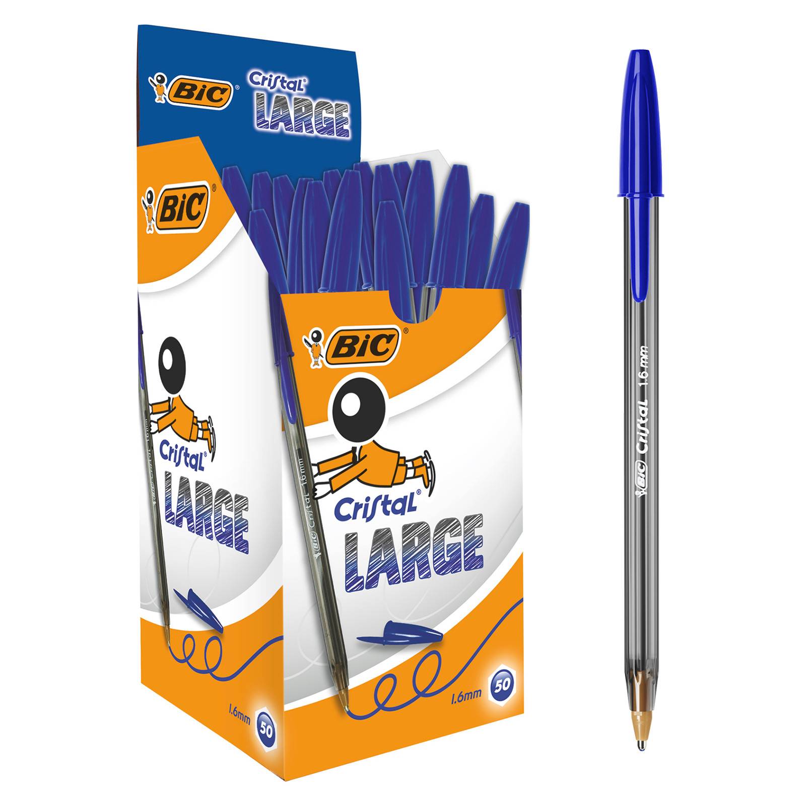 Kulpenna Bic Cristal L, blå, 1,6 mm kulspets