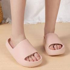 Barntofflor i enfärgat, mjuka och bekväma, slip-on-modell med tjock sula, för inomhus-/utomhusbruk, tysta, lämpliga för stranden, hemmet, badrummet, v - Rosa (EUR34,EUR28,EUR29,EUR30,EUR32,EUR33)