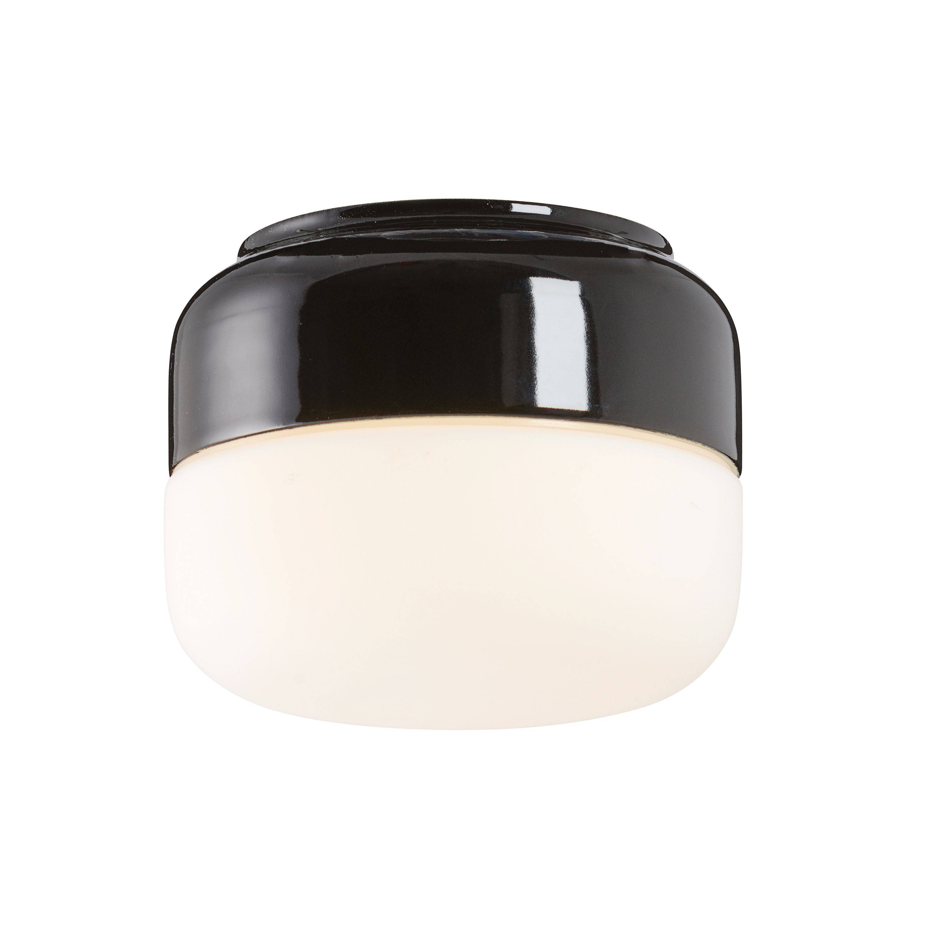 Ifö OHM 140/115 Takarmatur vit, IP44 Svart