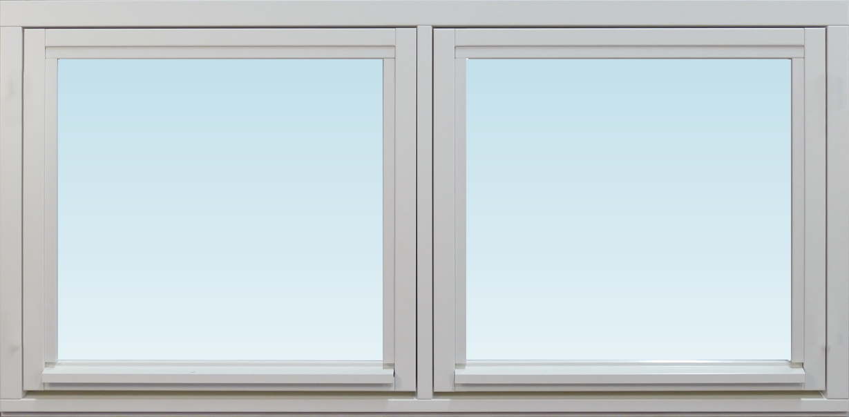 Dala Fönster DF sidohängt fönster utåtgående 1180x580mm  2-luft, insida trä utsida trä, 2-glas  (12x6)