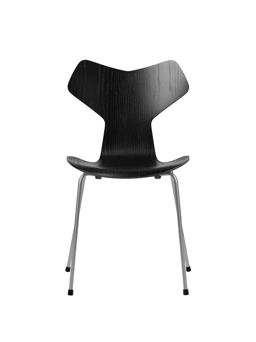 3130 Grand Prix stol i farvet ask af Arne Jacobsen Sort / Silver Grey - Jacobsen Plus