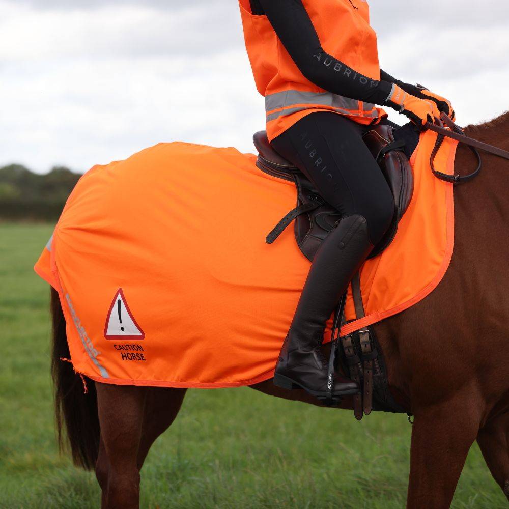 Shires EQUI-FLECTOR® Mesh Reflex Ländtäcke - Orange - 155 cm