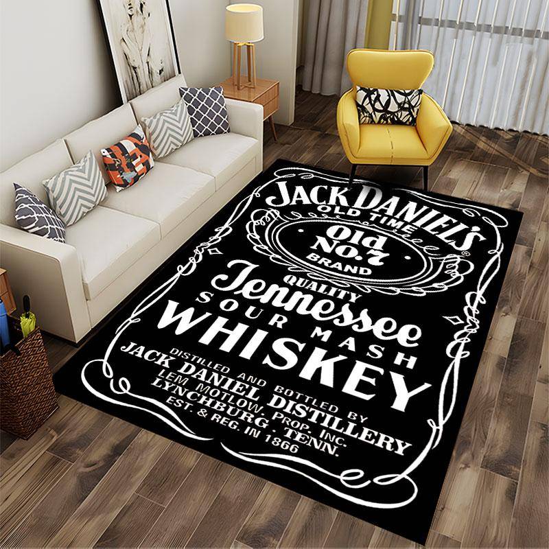 Jack Daniel's Whiskey Design lämplig som en halkfri matta för soffan i vardagsrummet eller sovrummet