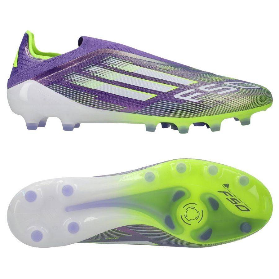 adidas F50 Elite Laceless Ag Radiant Blaze - Lila/vit/lucid Lemon - Konstgräs (Ag) - ['Lila'] (46)