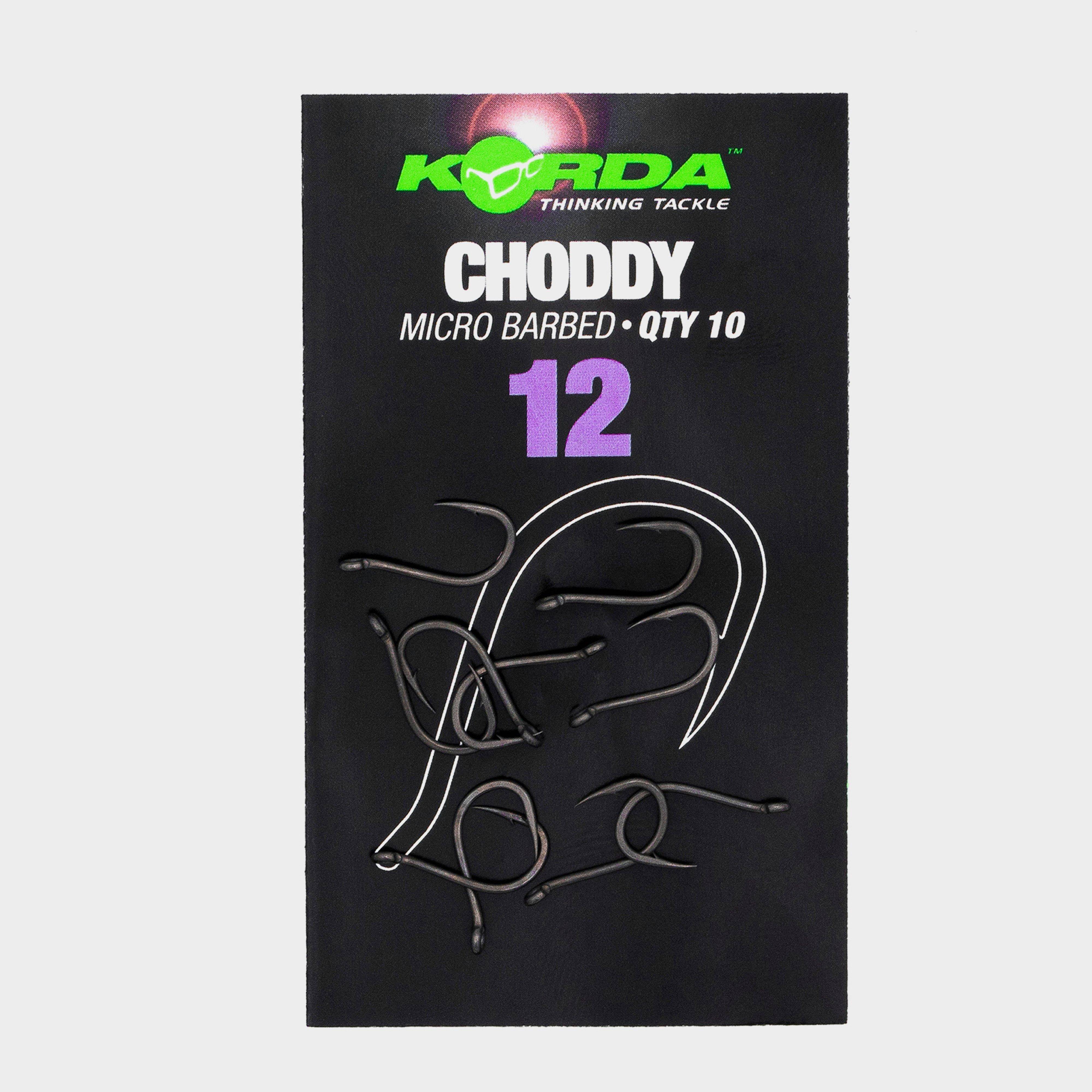 Korda Choddy Barbless Hook Size 12, Black