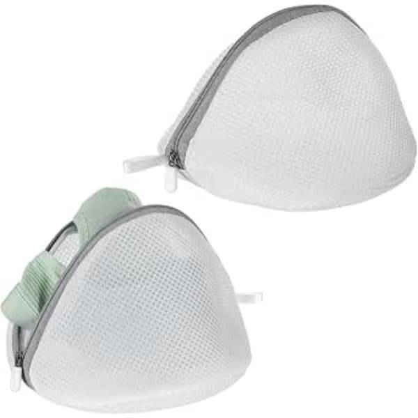 bh-tvättpåse 18x15cm 160g skalformad för underkläder maskintvättbar finmaskig polyester skyddar kupor och bygel 3-pack bh och ömtåliga plagg