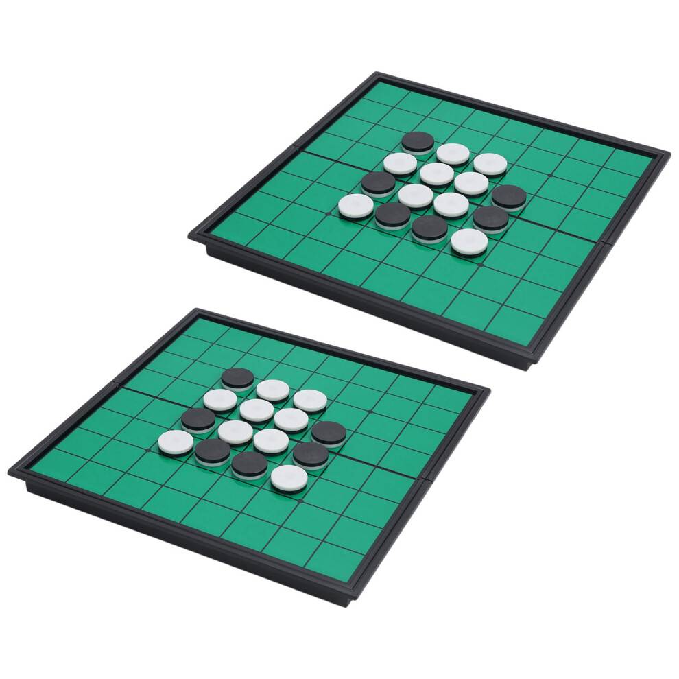2X Magnetisk Bærbart Foldbart Reversi Skakbræt Standard Pædagogisk Hjemme Forældre-Børn Familiespil