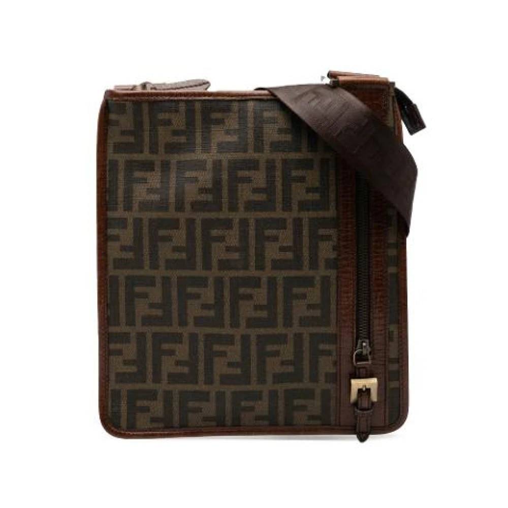 Fendi Vintage Pre-owned Fabric Crossbody Taske - Vintage - Dame - Brun - ONE SIZE - Tyl