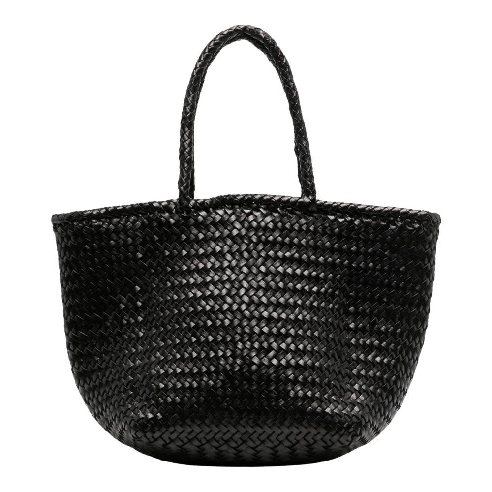 Dragon Diffusion Grace Håndvævet Kurv Lille Tote Taske - Tasker - Dame - Sort - ONE SIZE -