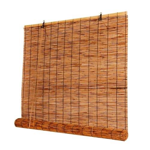 Miljövänliga rullgardiner i bambu 45 50 65 70 85 95 100 110 135 140 145 155 naturliga bambugardiner for fönster och utomhusrullgardiner Sladdlös(45 x 300 cm)