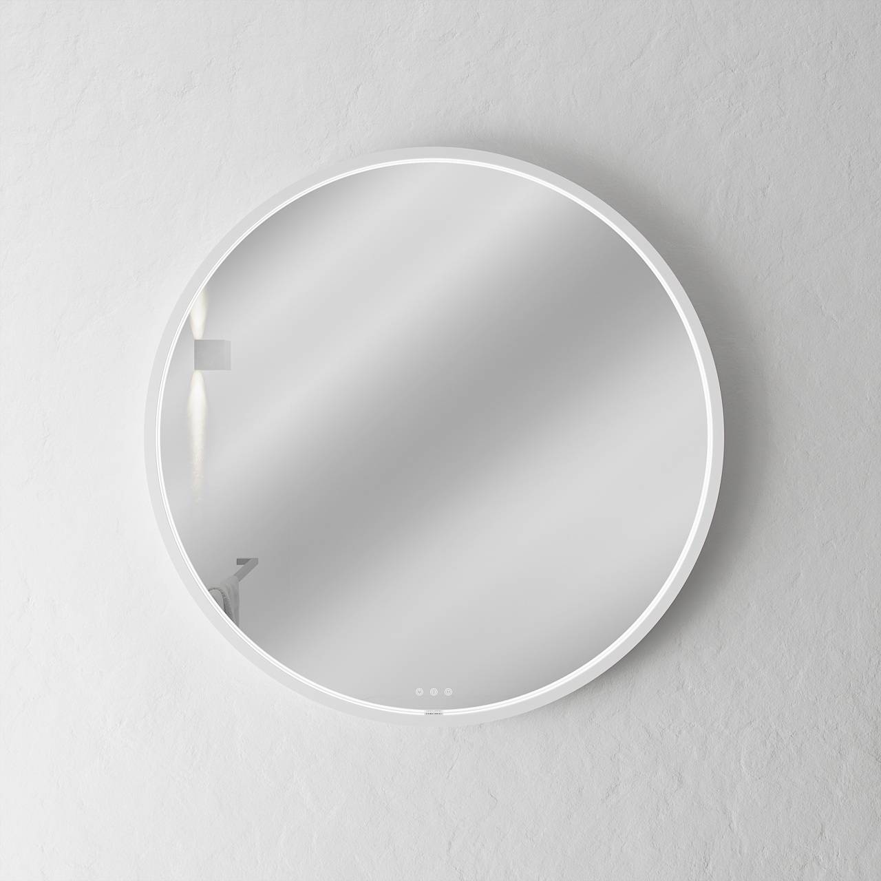Pulcher Mood 1 PM1-080 - Ø80 cm Dugfrit spejl m/lys og lysstyring Mathvid - fra Bad&Stil.