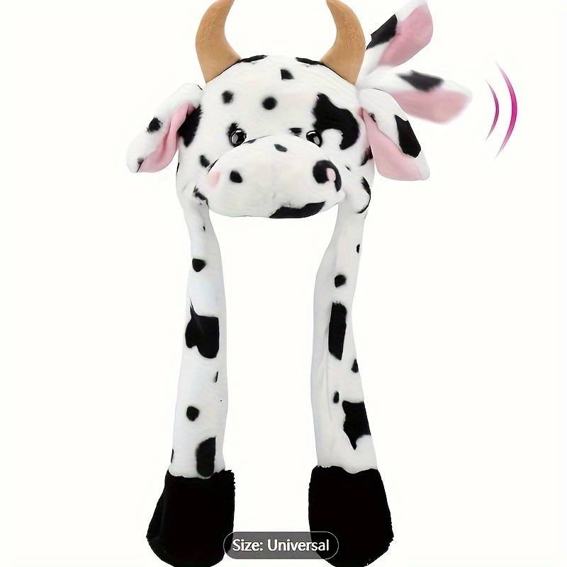 A Cow Hat With Movable Ears, A -up Beating Hat, A Plush Costume For Festive Role Play, A Fun Gift, Without Battery