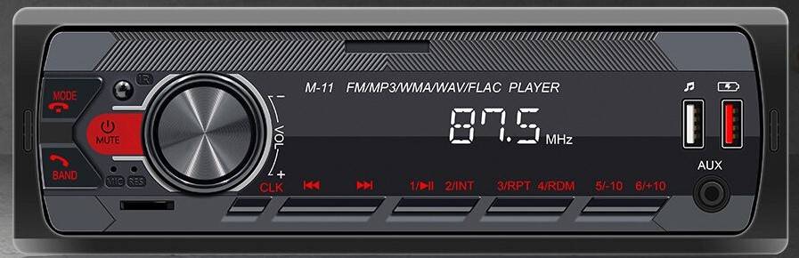 Autoradio 1DIN Med Bluetooth - CarvillZ M11 AUX/SD/USB - 4x 45W