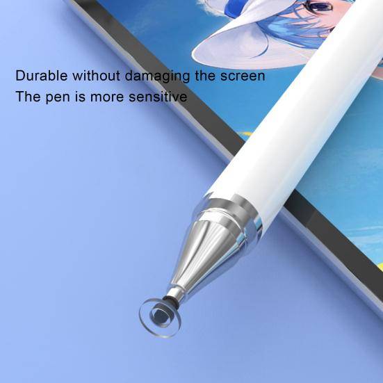 Bekvämt grepp Kapacitiv penna Exakt Praktisk Mobiltelefon Tablet Stylus Penna vit