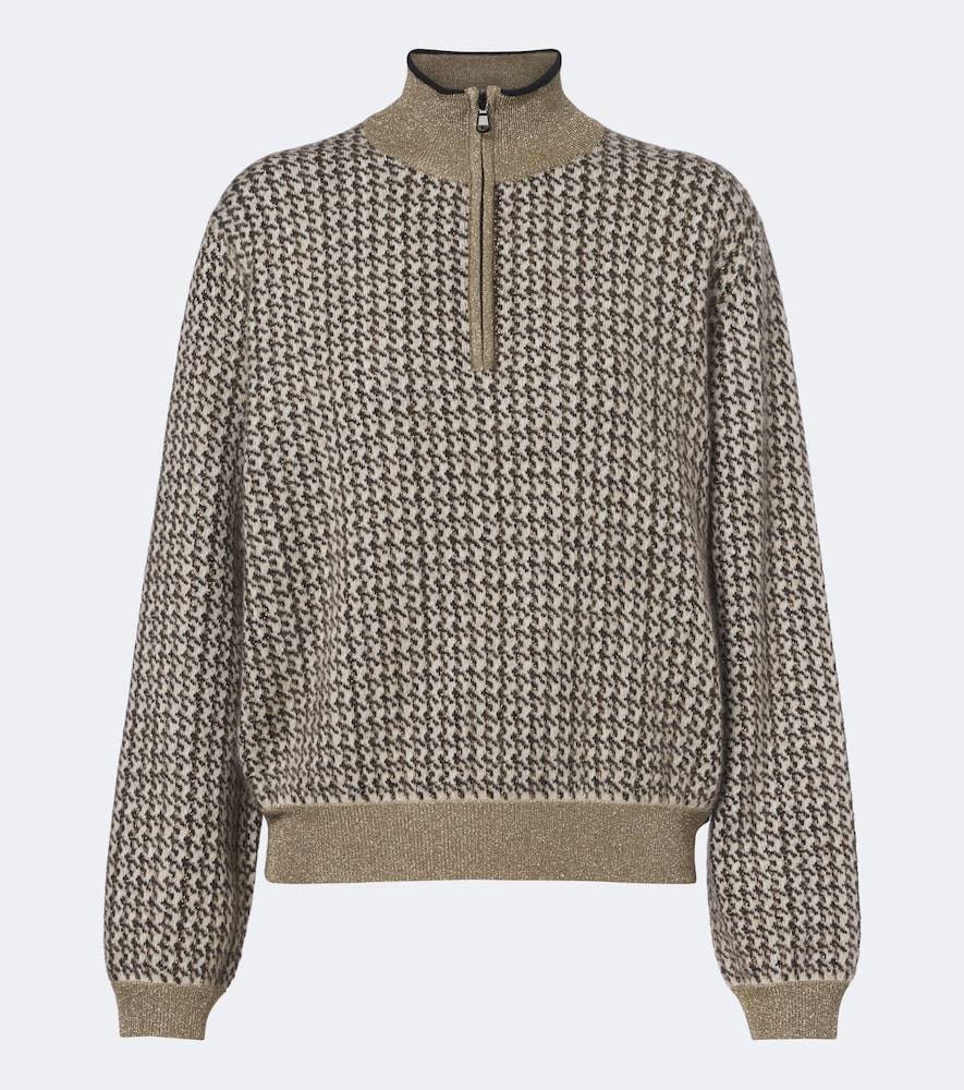 Brunello Cucinelli Lamé mohair, wool, cashmere, and silk-blend sweater