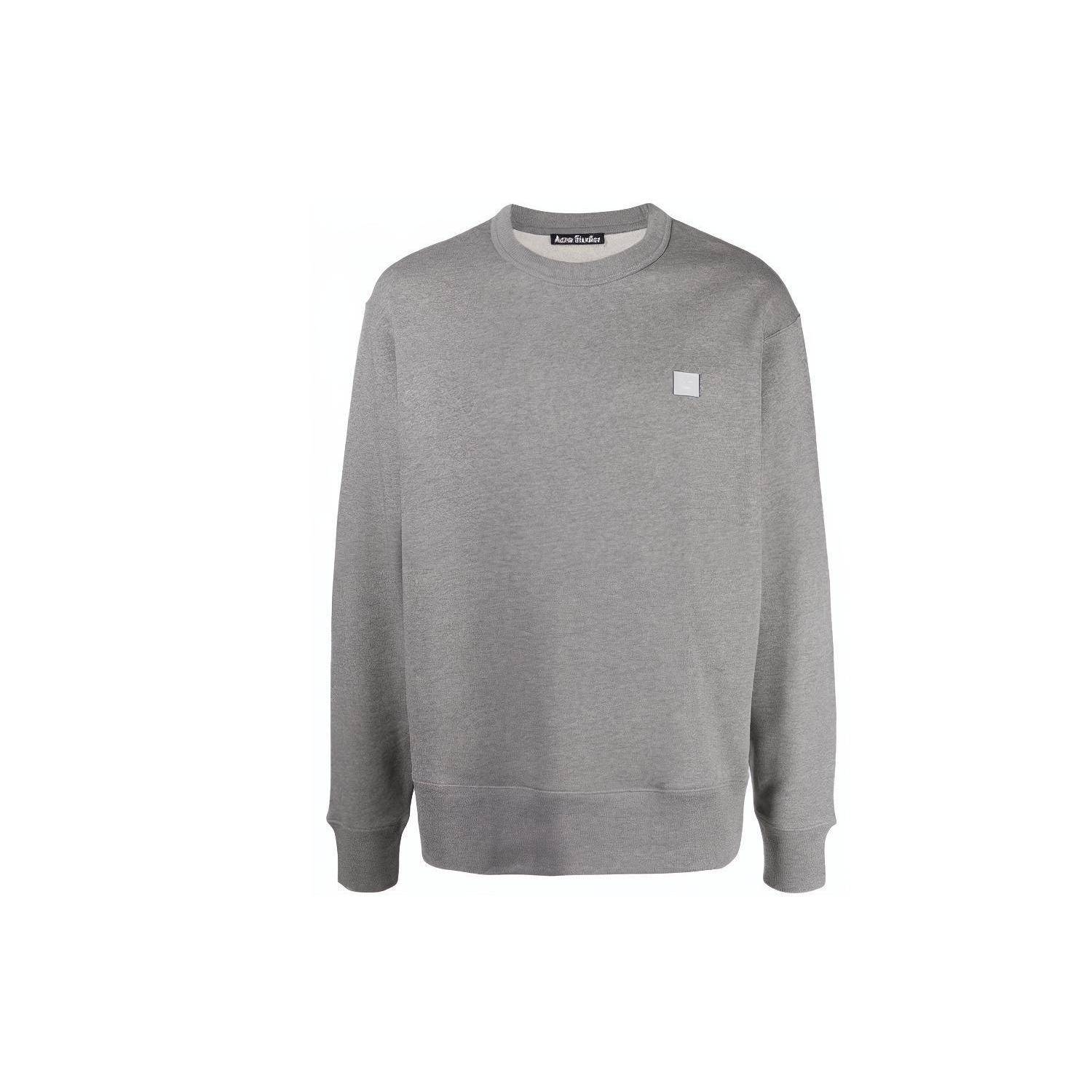 Acne Studios Face-patch Rundhalsad Sweatshirt CI0076-X92 cm gray