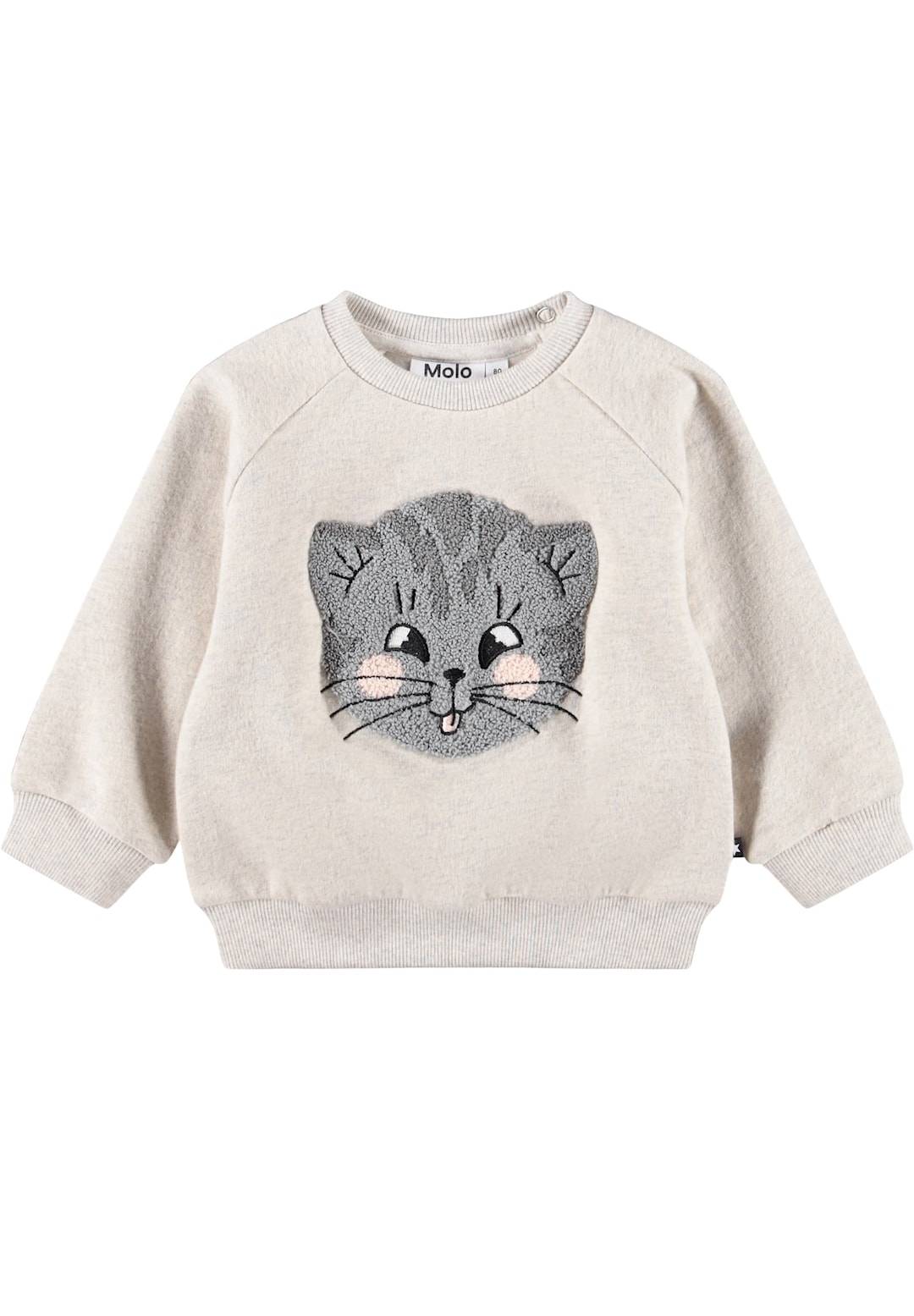 Molo Disc Sweat Shirt Chenille Cats Chenille Cats 80 cm Vit 80 cm Flickor