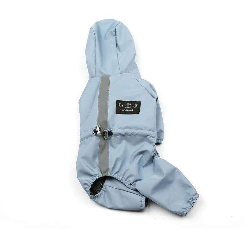 Reflective Waterproof Raincoat Jumpsuit for Dogs & Cats - Blue / XXL (XXL)