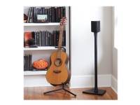 (ComputerSalg) Sanus WSS21 - Ställ - för högtalare - eloxerad aluminium - svart - golvstående - för Sonos One, PLAY:1, PLAY:3