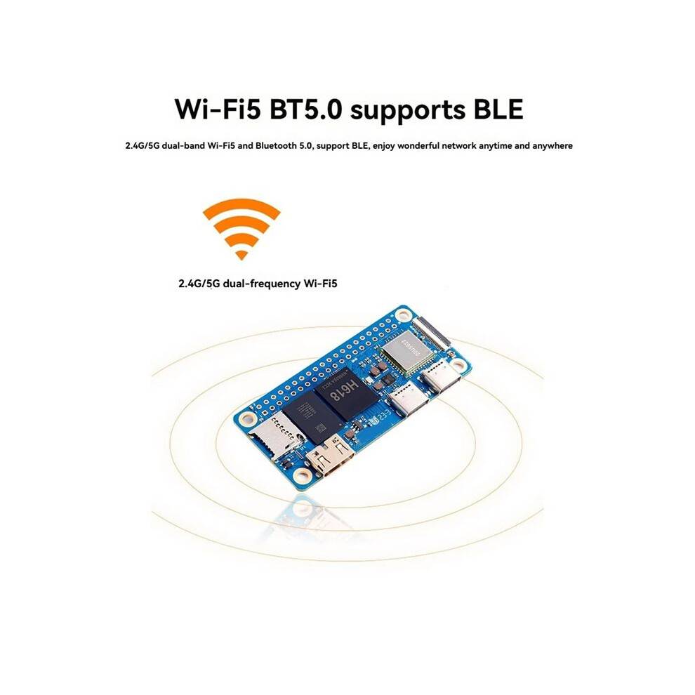For Orange Pi Zero 2W 1GB RAM H618 Quad-Core Cortex-A53 for PC WiFi5+BT5.0 BLE Optional Case Adapter EU Plug