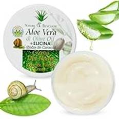 Fuktgivande kräm och nattkräm | Aloe Vera Cream, Snigel baba grädde, söt mandelolja och ECO-odling av arganolja tillverkad i Italien, torr hud och blandhy, lyftande effekt (1)