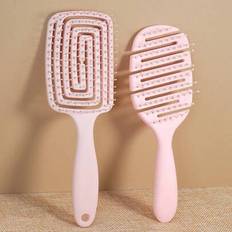 Detangling Hair Comb Set, 1st/2 st Mini ihåligt hår kamhår & Detangler borste, dettangling hårborste /Ultra-mjuk kamtänder- Glider genom trassel med l - Multifärgad (Multi-size)