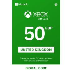 Xbox £50 GBP Gift Card (UK) - Digital Code