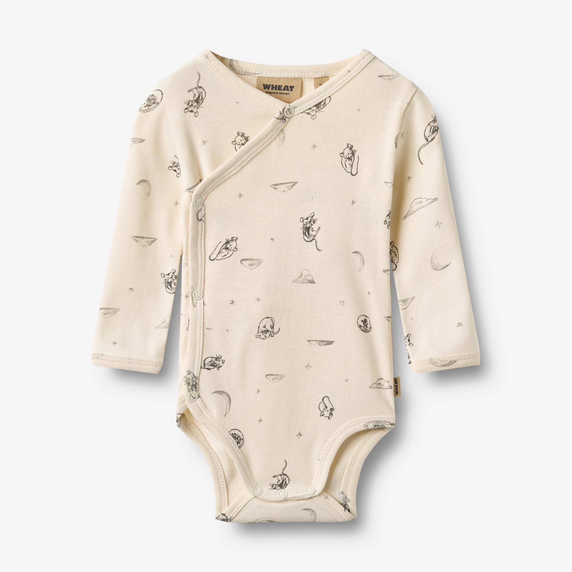 WHEAT® - Body Wrap L/S Pil - dreaming mouse - Str 56.