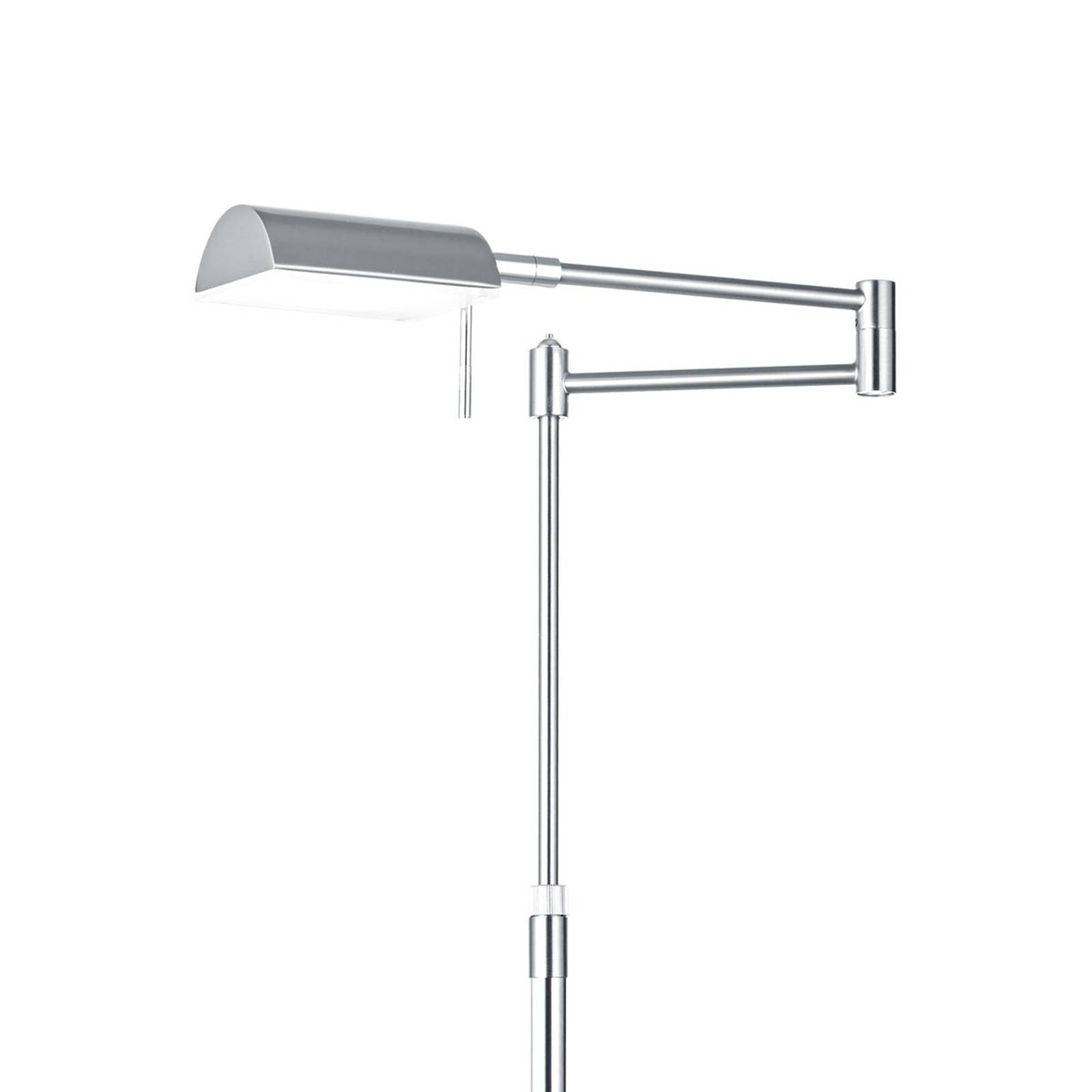 HELL LED golvlampa Graz, dimbar, Aluminium / grå / zink, Arbetsrum / kontor, Metall, LED-golvlampa
