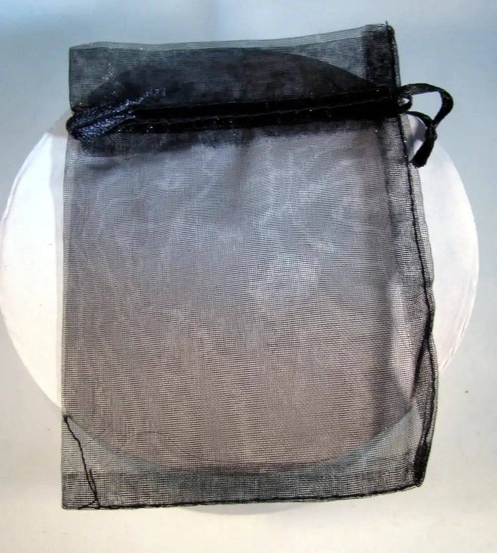 Organza bag - Black, 9x13 cm 10 pieces