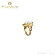 Maanesten Gudinde ring i forgyldt sterlingsølv - 35351A - 53
